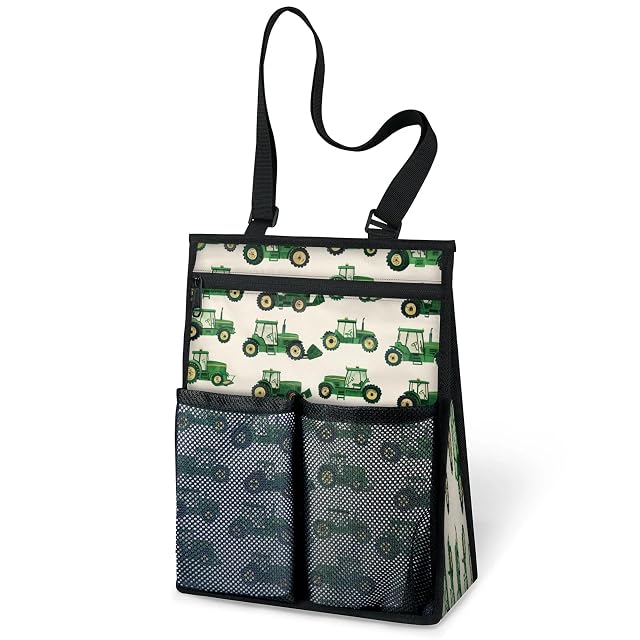 Ourtheme Tractors Car Portable Shower Bag for Travel Gym Camp Beach Tote Shower Caddy Bags Hanging Toiletry Organizer
