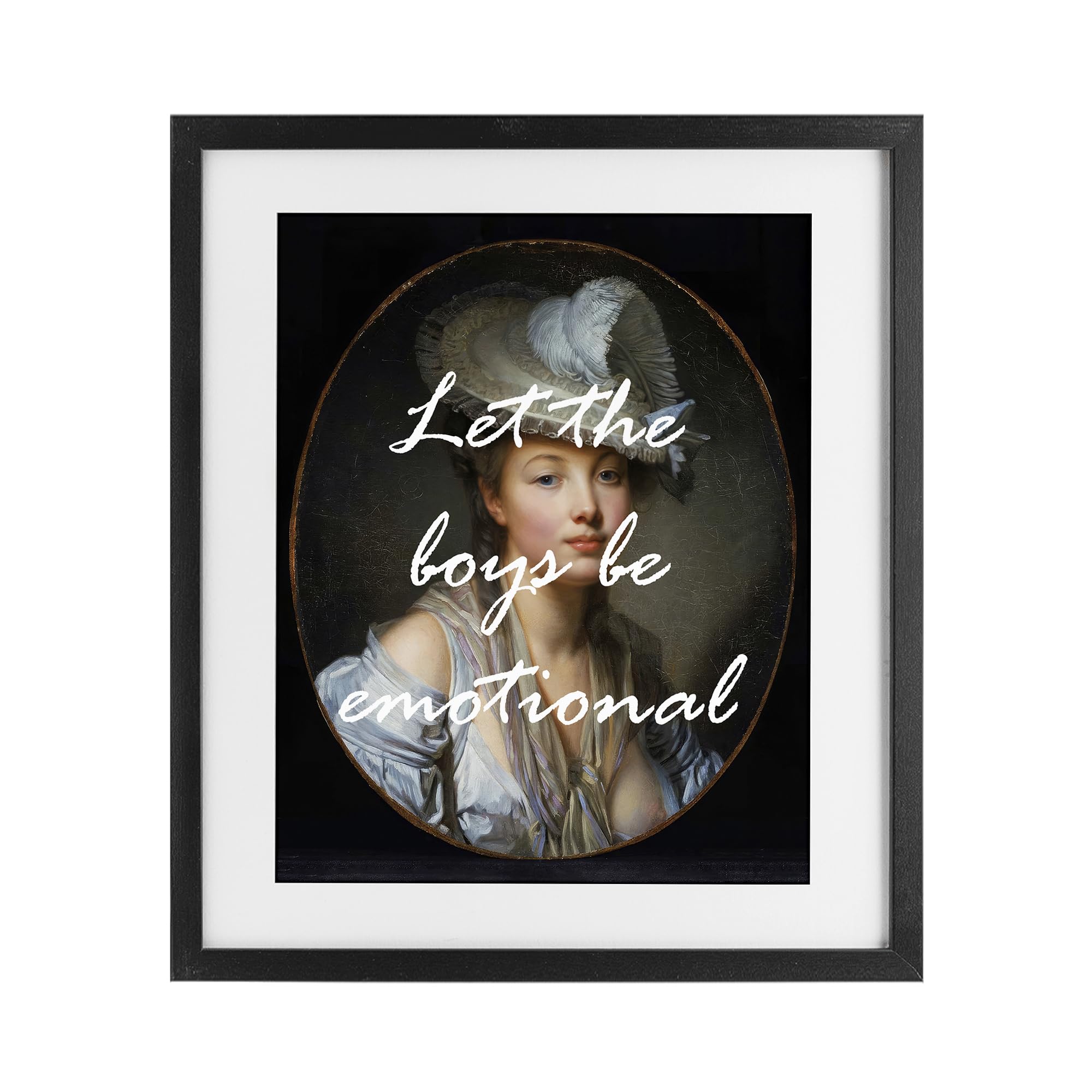Emotional Portrait Phrase, 17 x 21 Inch Framed Print Under Glass