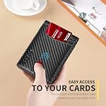 RUNBOX Portefeuille mince pour hommes 15 Fentes Ultra Grande capacité RFID Blocage du titulaire de carte de crédit bifold avec 2 ID Fenêtres minces