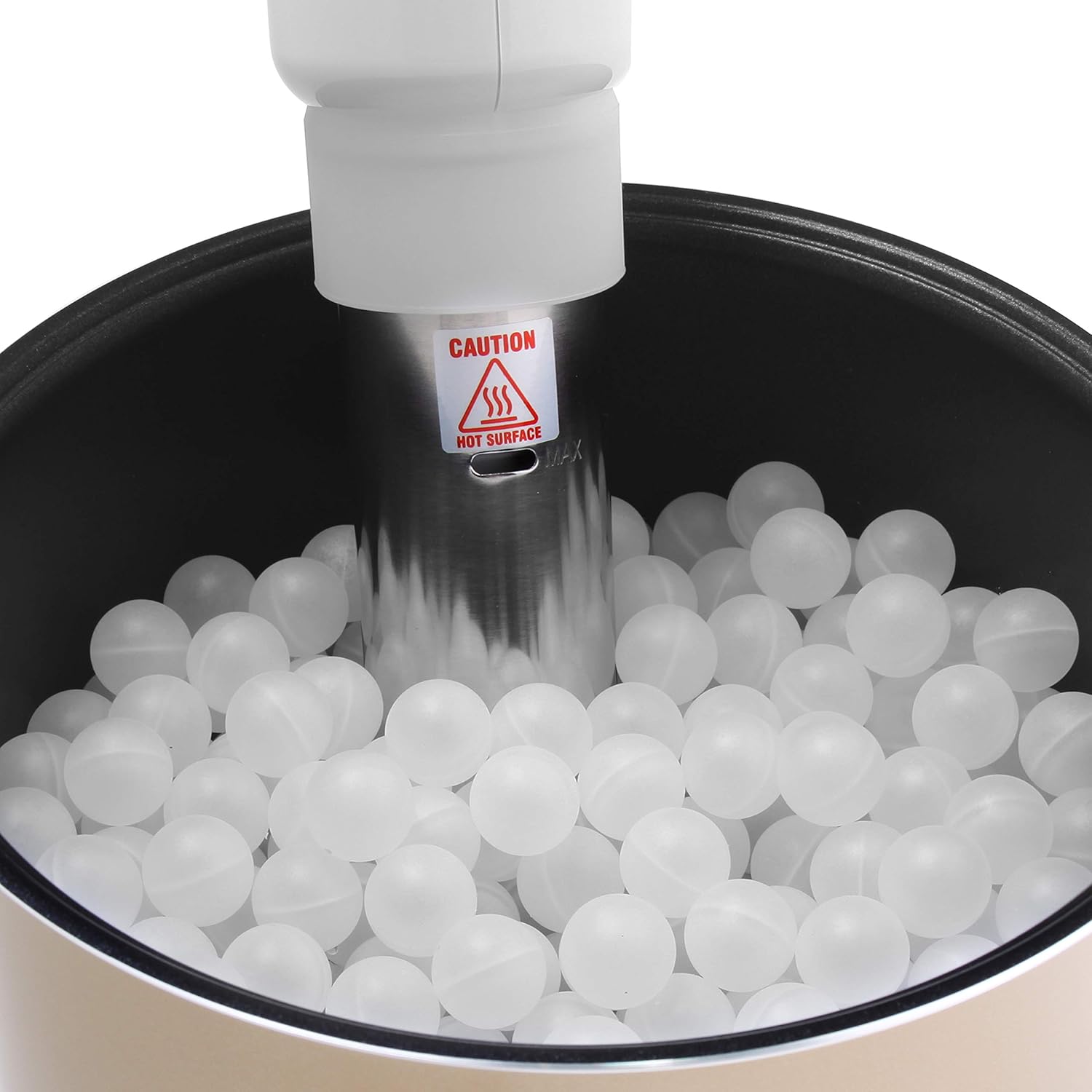 NutriChef Sous Vide Premium Balls-250 White Balls, Includes Drying Bag for Immersion Circulators & Cookers, Reduces Heat Loss-AZPKSOUSBL250, 3.9 x 7.1 x 8.3 inches