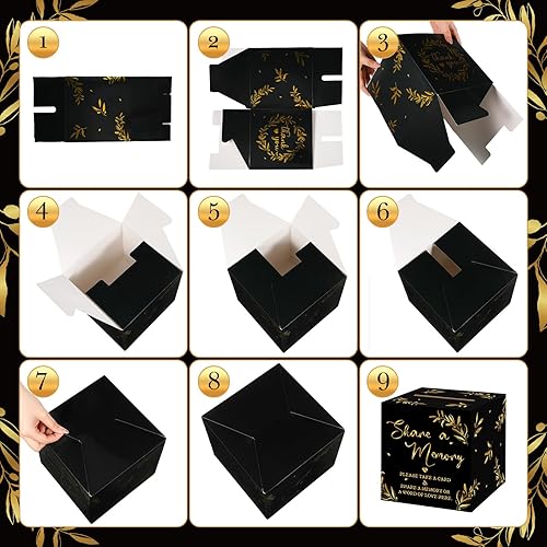 Miniatura 6 de Caja de 54 tarjetas conmemorativas funerarias, recuerdos de fiesta funeraria, para compartir una tarjeta de memoria, libro de invitados funerarios,