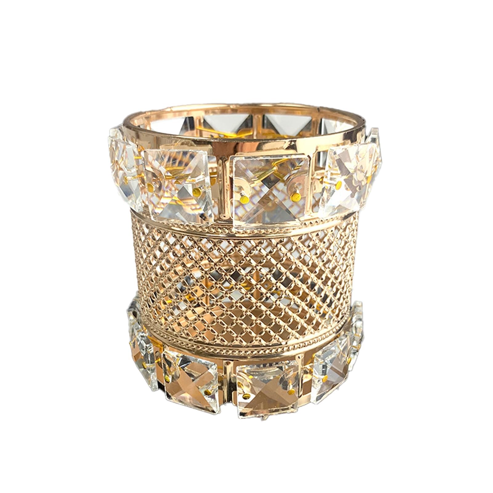 Glifora Rhinestone Pen Holder for Desk - Elegant Clear Desktop Organiser for Pens, Makeup Brushes and Kitchen Utensils, Modern Office Accessories