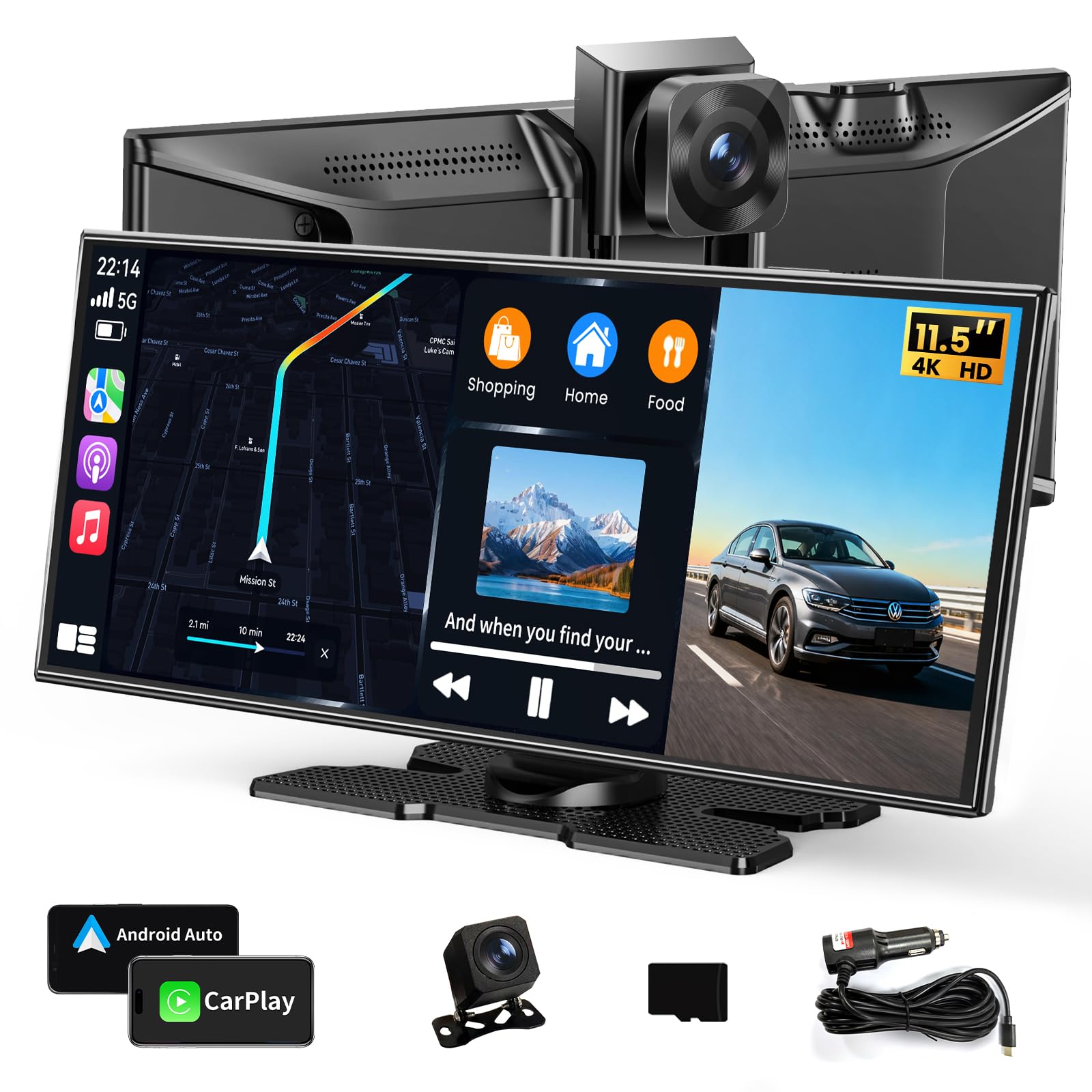 kuayvan 11.5' Wireless Carplay Screen