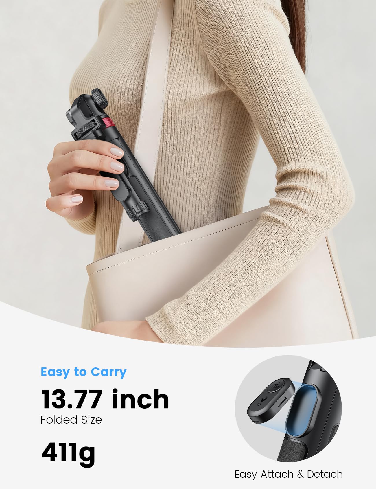 Trípode de teléfono móvil con luz LED de llenado, palo selfie trípode de 35 – 153 cm con mando a distancia Bluetooth, rotación de 360°, para iPhone Android, cámara TikTok YouTube Vlog Live Streaming