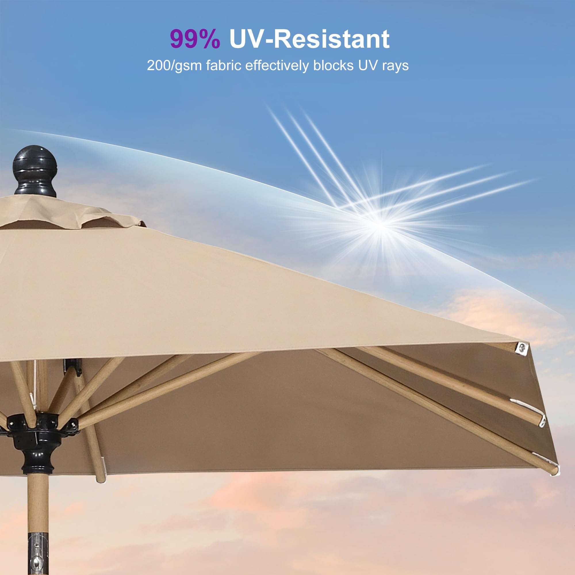 Amazon.com : PURPLE LEAF 6' x 6' Market Umbrella Outdoor Table
