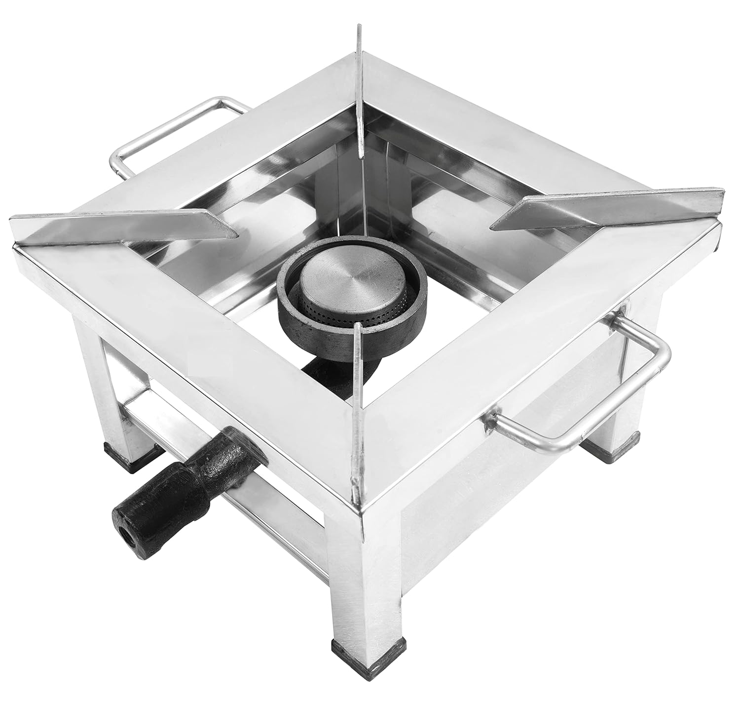 CAY Stainless Steel Single Burner 10 * 10 * 8 Inch. Square Gas Stove