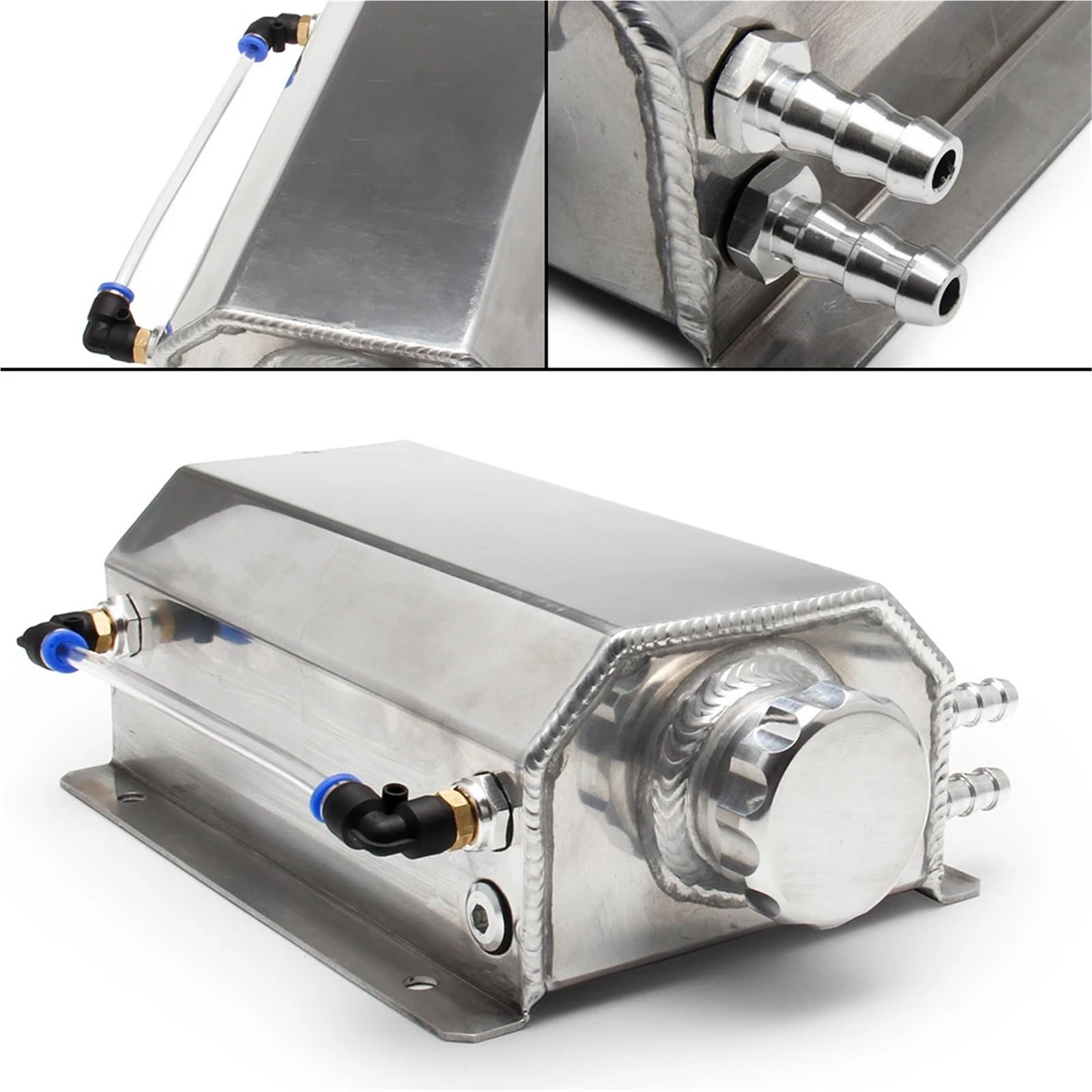1L/2L Aluminiowy Wyrównawczy Płynu Chłodzącego Do Silnika Samochodowego Ze Wskaźnikiem Poziomu Wody W Zbiornikach Uniwersalny Odpowietrznik Oleju Wyrównawczy Płynu Chłodzącego,Zbiornik wyrównawczy(C)