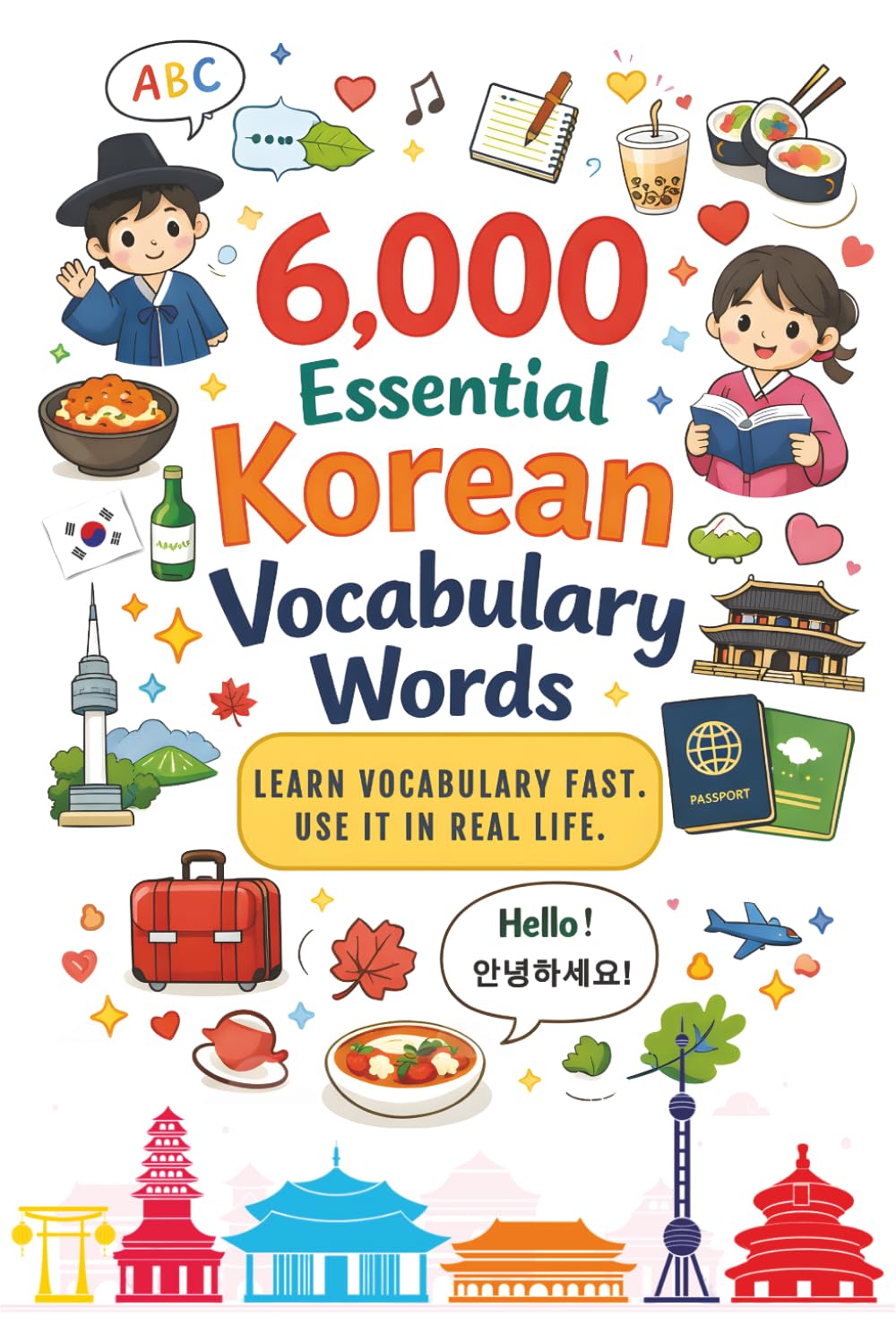 6,000 Essential Korean Vocabulary Words: Learn Korean - English Vocabulary Fast Use it in Real Life