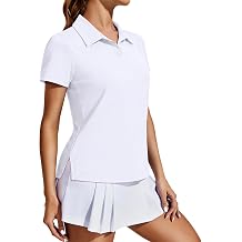 Women's Golf Shirt UPF 50+ Polo Shirts Short Sleeve Tennis Tops Collared with 3 Button Athletic T Shirt