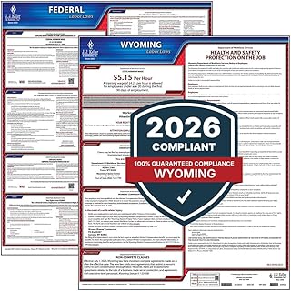 2026 Wyoming and Federal Labor Law Poster Set (English, WY State) - OSHA Compliant Laminated Posters, J. J. Keller & Associates, Inc.