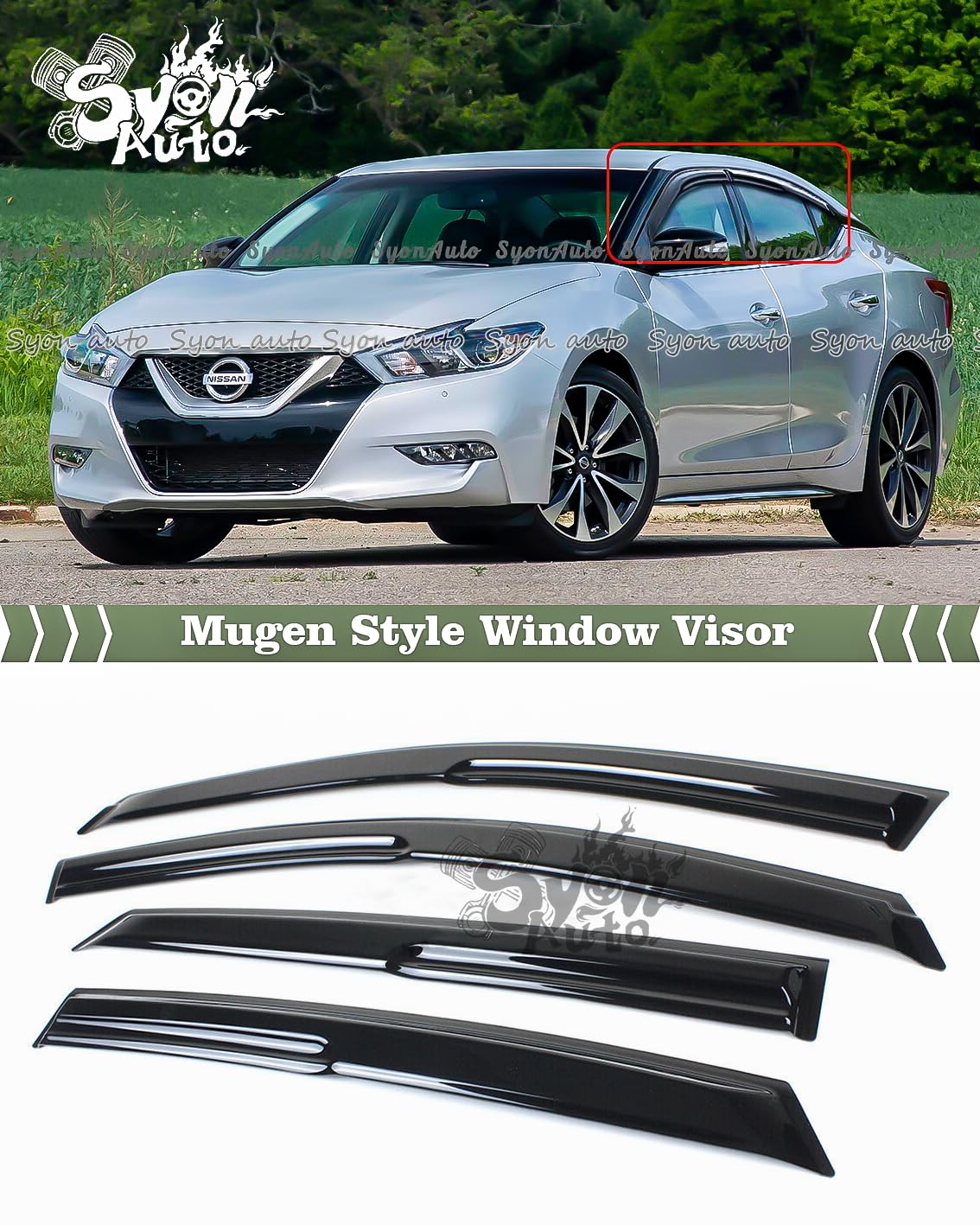 Amazon.com: FITS 2016-2023 Nissan Maxima 3D JDM Mugen Style Window