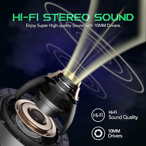 Miniatura 2 de Black Shark Auriculares inalámbricos para juegos con cancelación de ruido Bluetooth con estuche de carga IPX5, impermeables, 4 micrófonos ultra