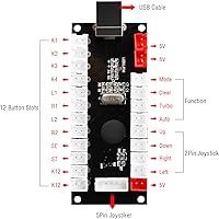 Vista 2 de Easyget 2 Player Zero Delay Generic Game Controller USB a Joystick para MAME y Raspberry Pi 123 RetroPie DIY Proyectos