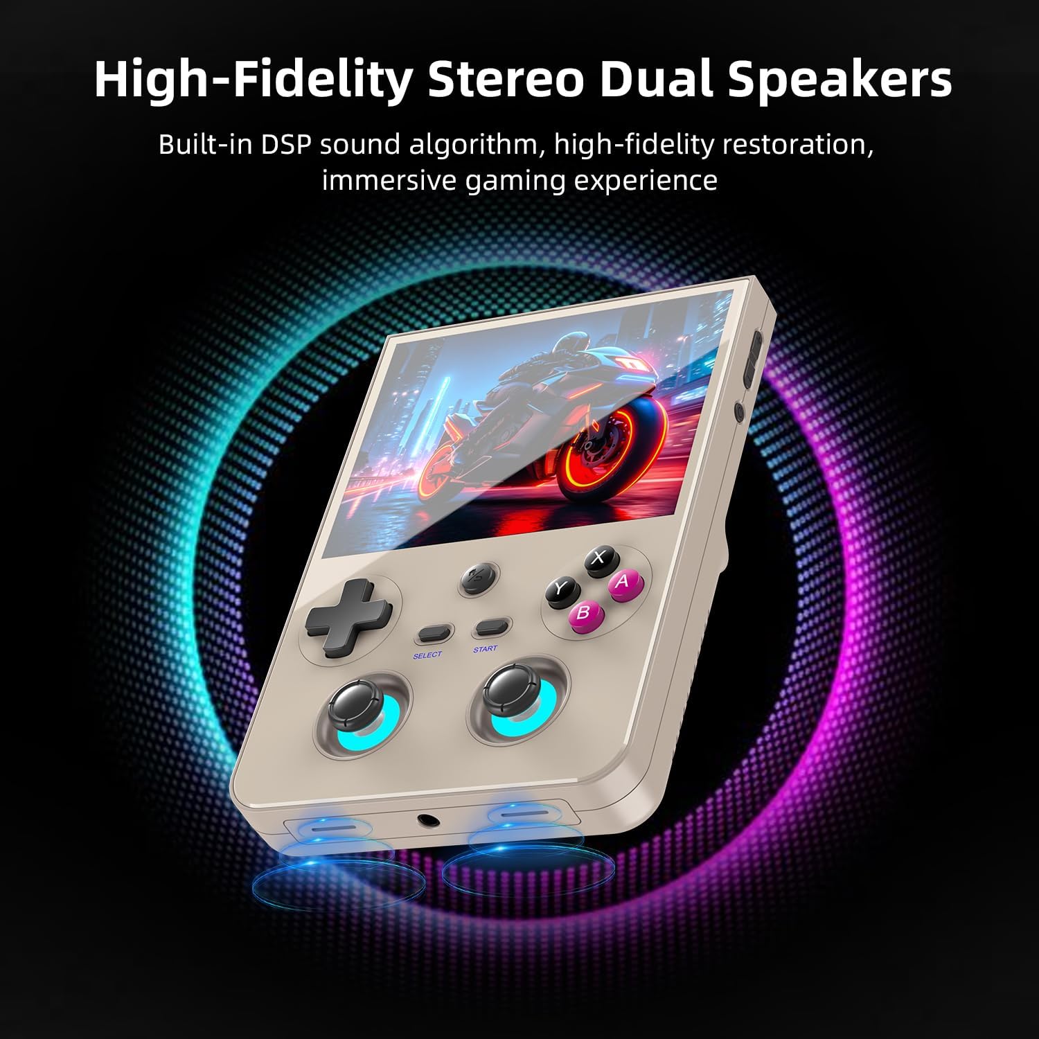 Anbernic RG477V Retro Handheld Game Console , 4.7 Inch Touch Screen Android 14 System Support WiFi 6E Bluetooth 5.3 Dimensity 8300 Processor 8+128GB(Gray)