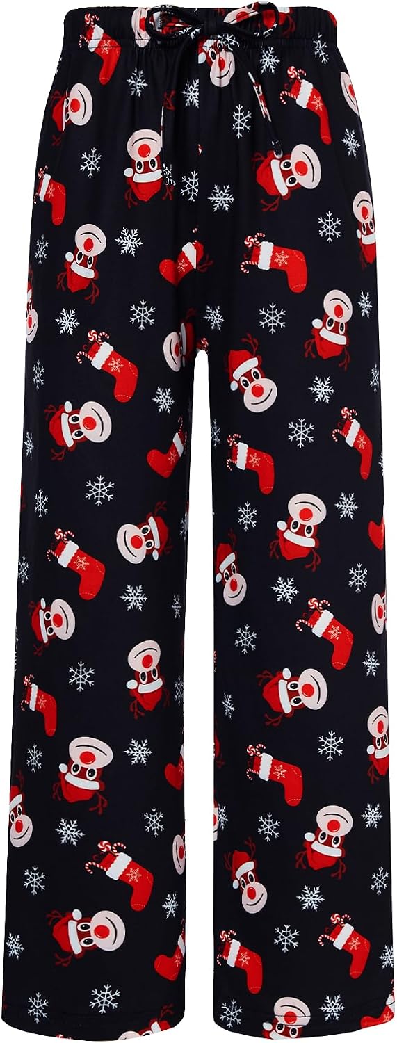 BFUSTYLE Kids Pajama Pants Funny Boys Girls Pyjamas Loose Holiday Bottoms 6-16 Years Pjs Trouser