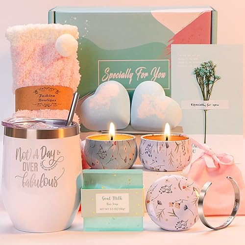 Regalos de feliz cumpleaños para mujeres, regalos del día de la madre para mamá, hermana, su mejor amiga, esposa, tía, profesora, cesta de regalo de