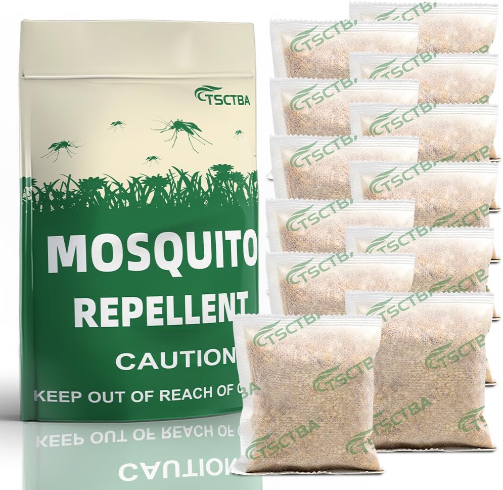 Mosquito Repellent for Patio,Powerful Mosquito Repellent Outdoor/Indoor,Natural Mosquito Repellent Indoor for Kids &Adults,Mosquito Control for Room/Yard/Camping,Mosquito Deterrent-12Pouches