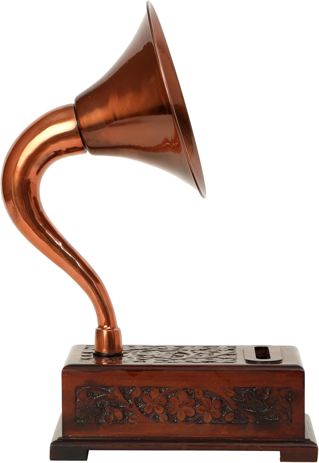 Gramophone Speaker, Acoustic Speaker, Smart Phone Amplifier lPhone Stand, Dock Black Finish (Brown-Copper-1) image 4