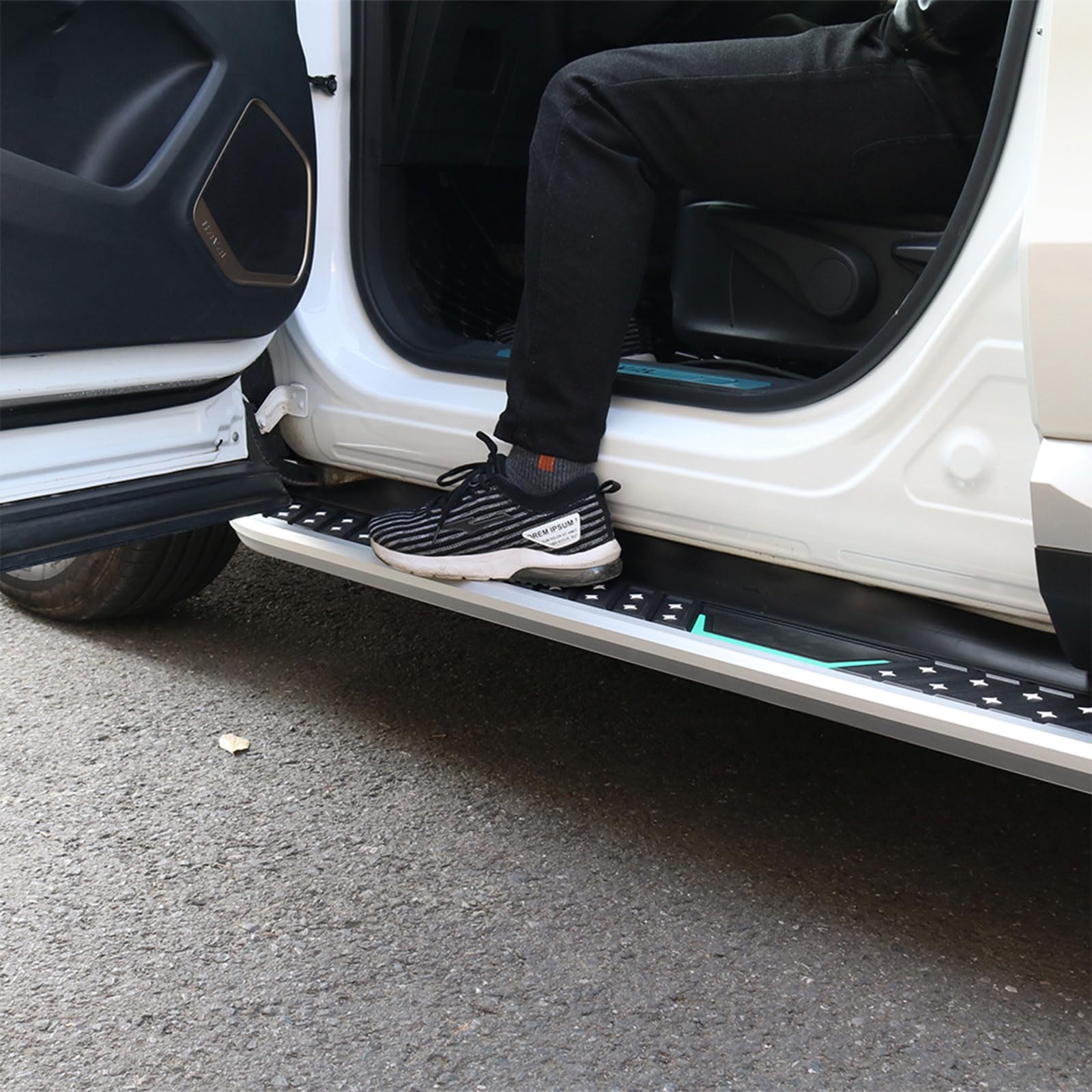 VERBANA Pedane laterali per Jeep Renegade 2015-2023, 2 pezzi in Alluminio Nero Moderno