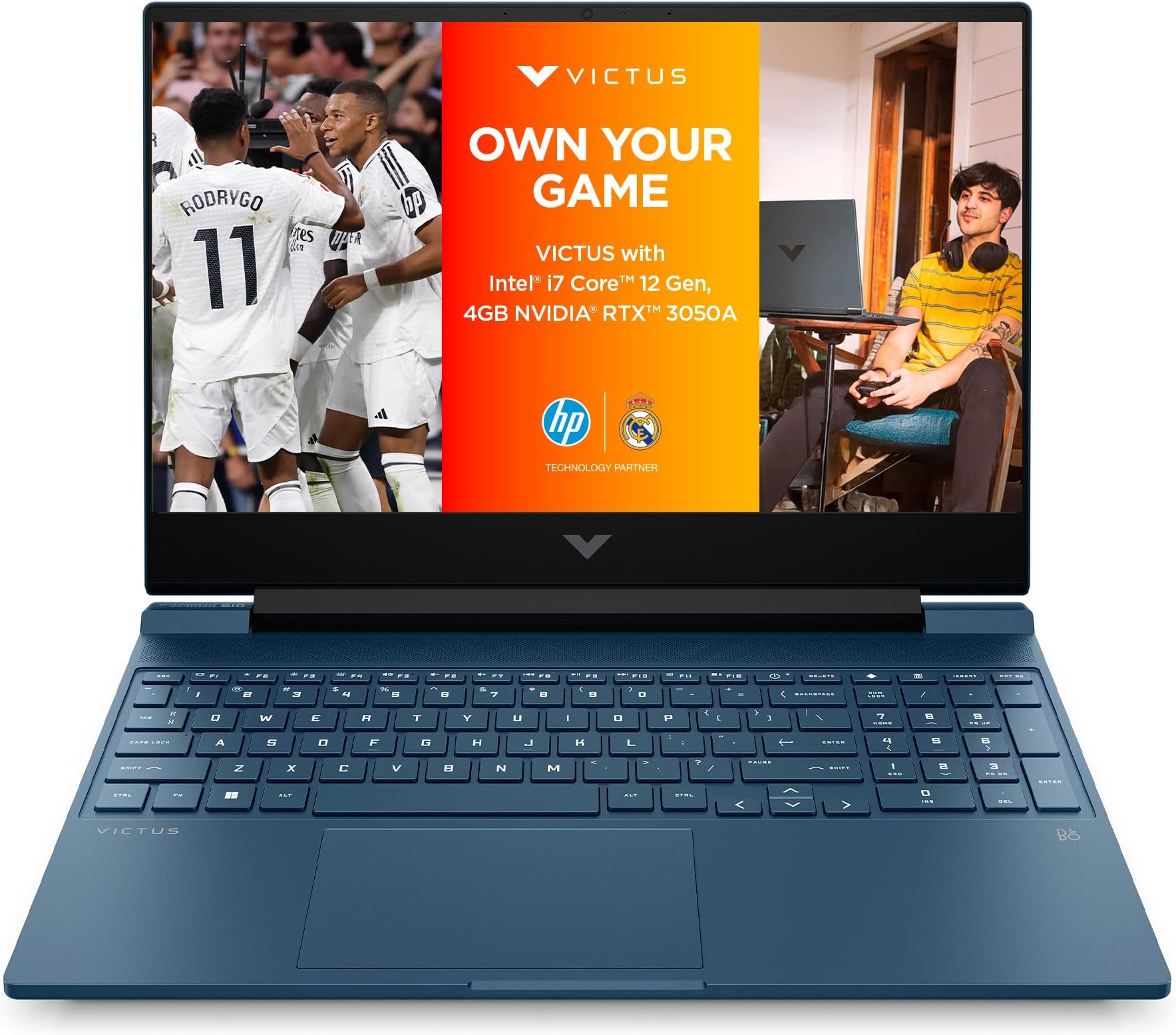 HP Victus Gaming, 12th Gen Intel Core i7-12650H, NVIDIA RTX 3050A, 16GB DDR4, 1TB SSD, 15.6-inch(39.6cm), 144Hz, 9MS, IPS, FHD Gaming Laptop, Backlit KB (Win 11, Office 21, Blue, 2.29kg) fa1389TX