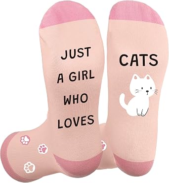 Novelty Socks Cat Gifts for Cat Mom Dad Birthday Mothers Fathers Day Xmas Cats Themed Gifts for Cats Lovers Men Women