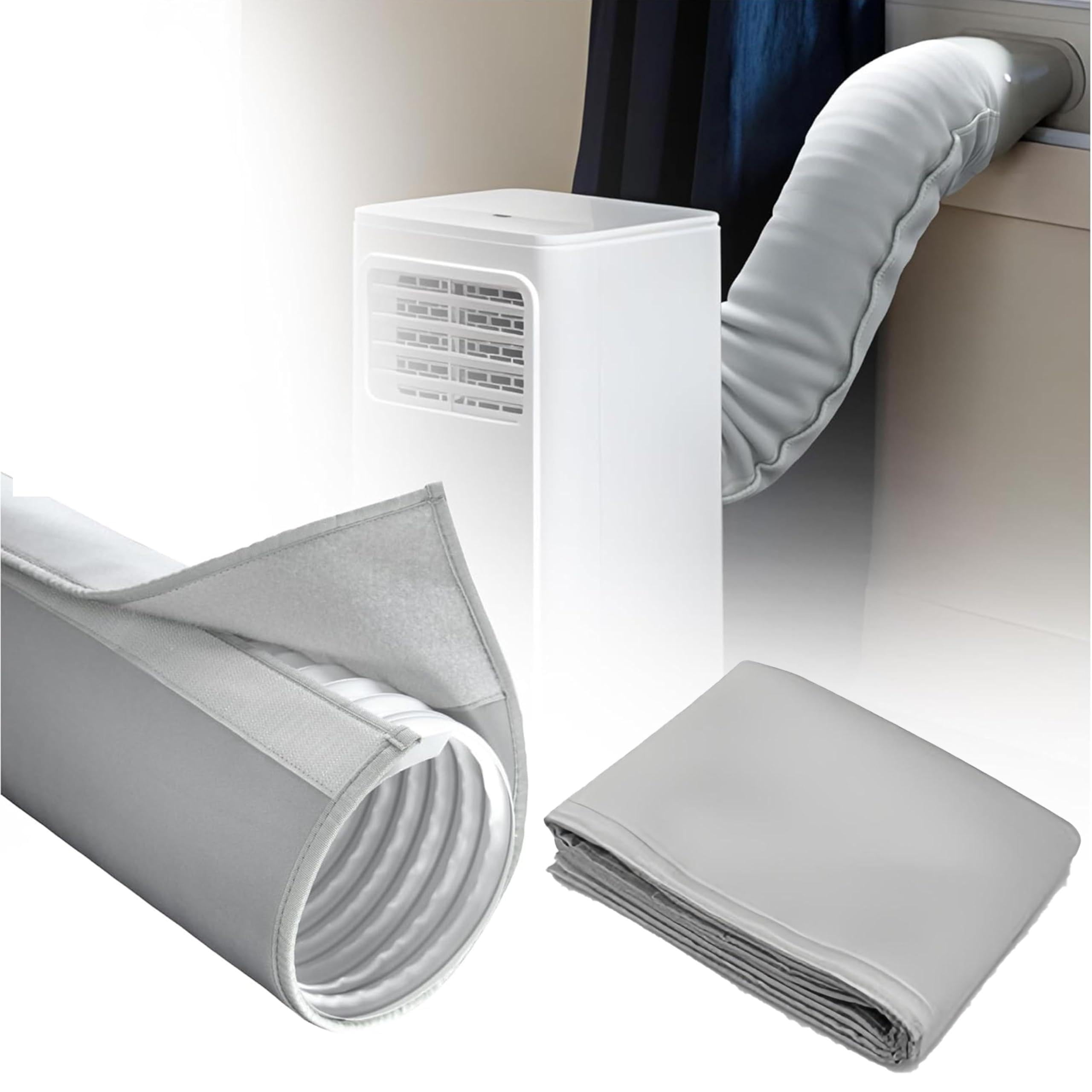 SXZYHJYC Portable Air Conditioner Hose Cover, Insulated Duct Wrap for 5 inch & 5.9 Exhaust Hose, Reduces Heat Loss and Boosts Efficiency, Durable AC Insulation Sleeve