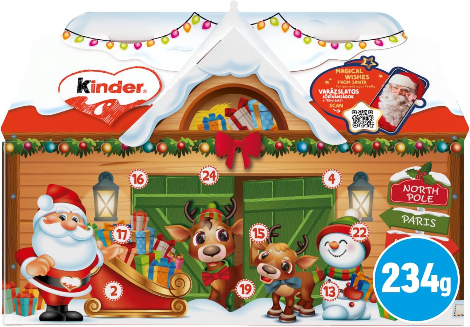 Kinder Chocolate House Christmas Advent Calendar 2026, Pack of 24 (234g)