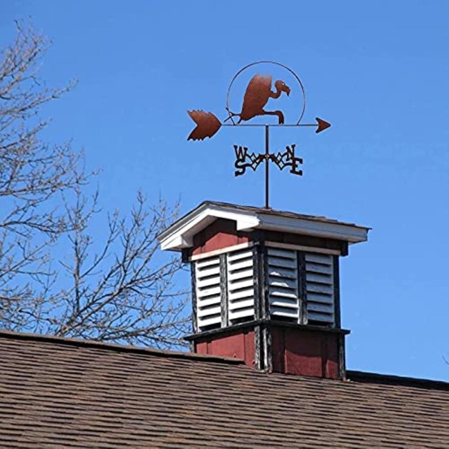 風見鶏 レトロ 農場 風景 風見鶏 実用的 風向計 プロフェッショナル 計測ツール パティオ 庭 装飾 工芸品 装飾品 (色 : 1