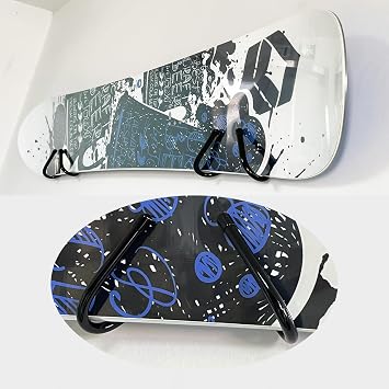 Pmsanzay 2 Pack Universal Ski and Snowboard Wall Storage Rack, Horizontal Wall Rack Hanger, Ski Holders Snowboard Gear Organizer Snowboard Display Stand for Room, Garage