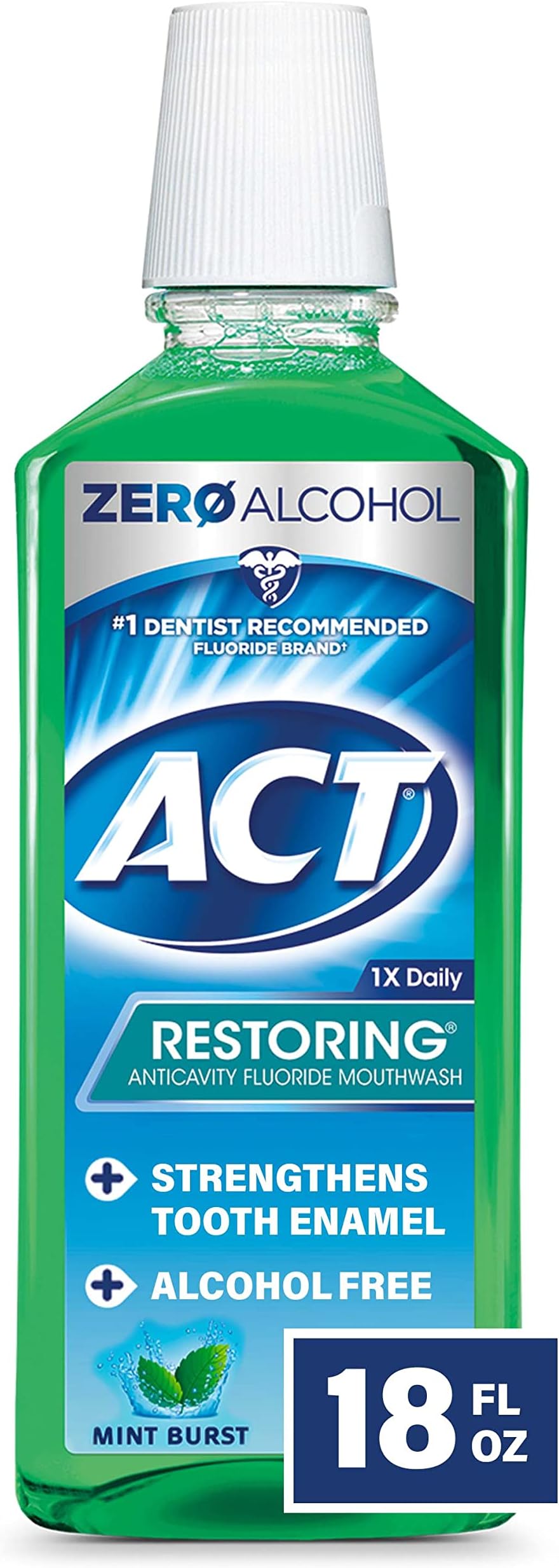 ACT Restoring Anticavity Fluoride Mint Burst Mouthwash