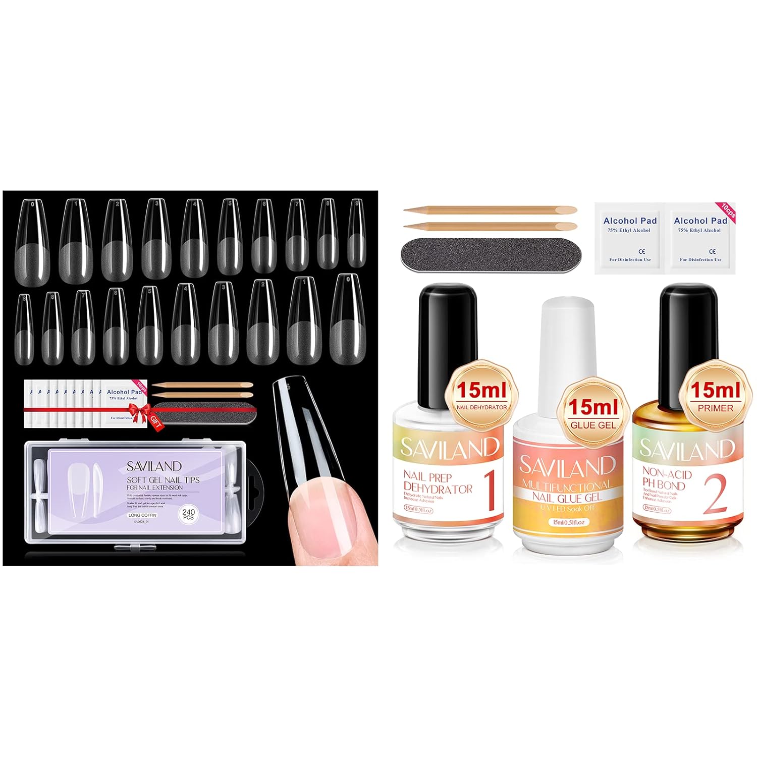 SAVILAND Gel x Nail Tips Nail Dehydrator and Primer Gel