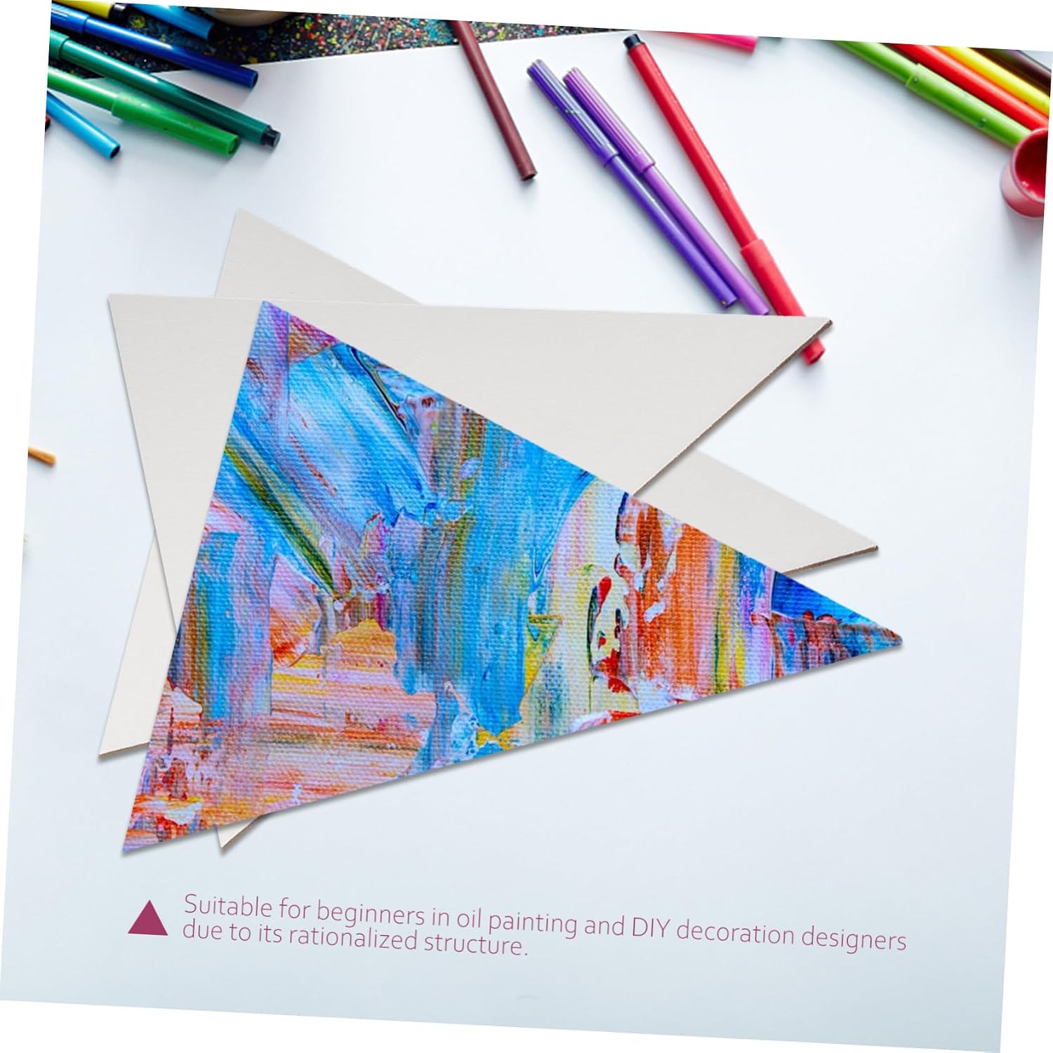 5pcs Blank Canvas Panels for Oil Painting and Drawing Equilateral for Students and Artists Versatile Canvas Boards for Creative Projects