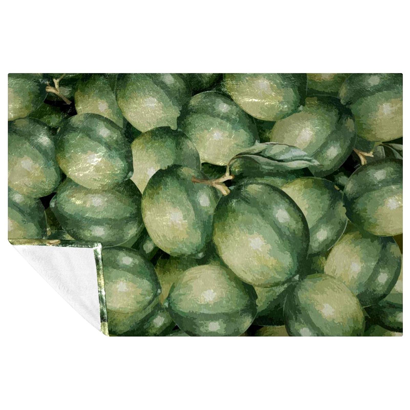 Couverture chaude imprimé fruits 150x100 cm pour canapé contre les courants d'air