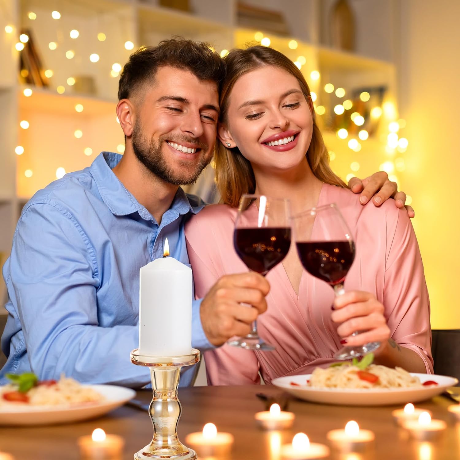 Mumufy 10 Pcs Glass Crystal Taper Candle Holders Clear Glass Candlestick Holder Fit 0.8 Inch Candles Crystal Decorative Candle Stand Centerpiece Table Wedding Dining Party (Classic,Gold) - Image 6