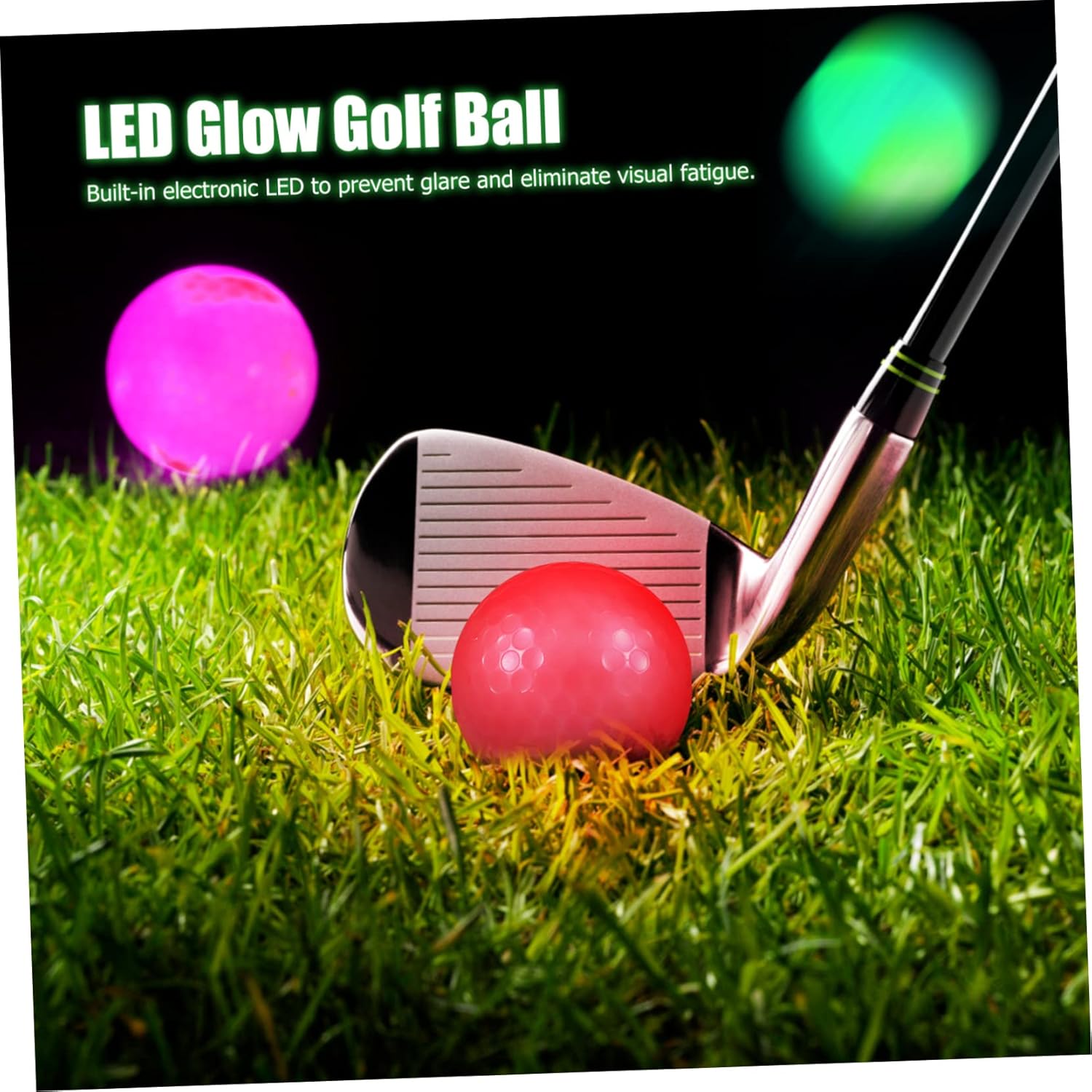 8pcs Led Glow Golf Balls Bulk for Night Golfing Practice Game Outdoor Indoor Sports Balls