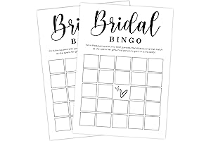 White Theme Bridal Bingo For A Bridal Shower Game