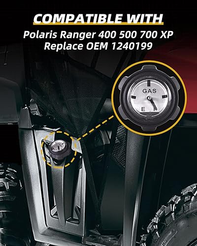 Miniatura 6 de Ranger 1240119 - Tapa de gasolina con medidor compatible con Polaris Ranger 400 425 500 700 TM, material anticorrosión