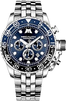 Mens Watches Chronograph Waterproof Analogue Quartz Wrist Watches for Men Luminous Date