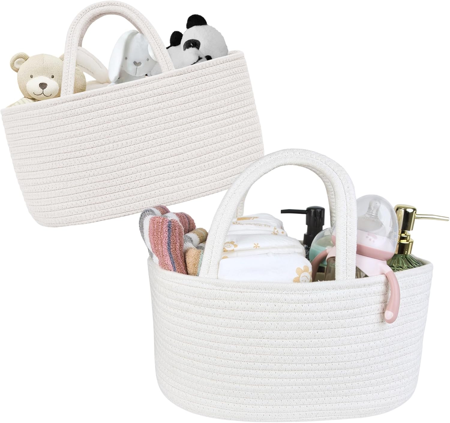  Baby Diaper Caddy Girl Boy Organizer Small Woven Baskets 