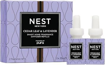 NEST Fragrances NEST184CV Smart Home Fragrance Diffuser Refill، Set of 2، Cedar Leaf &amp; Lavender، 2 Count