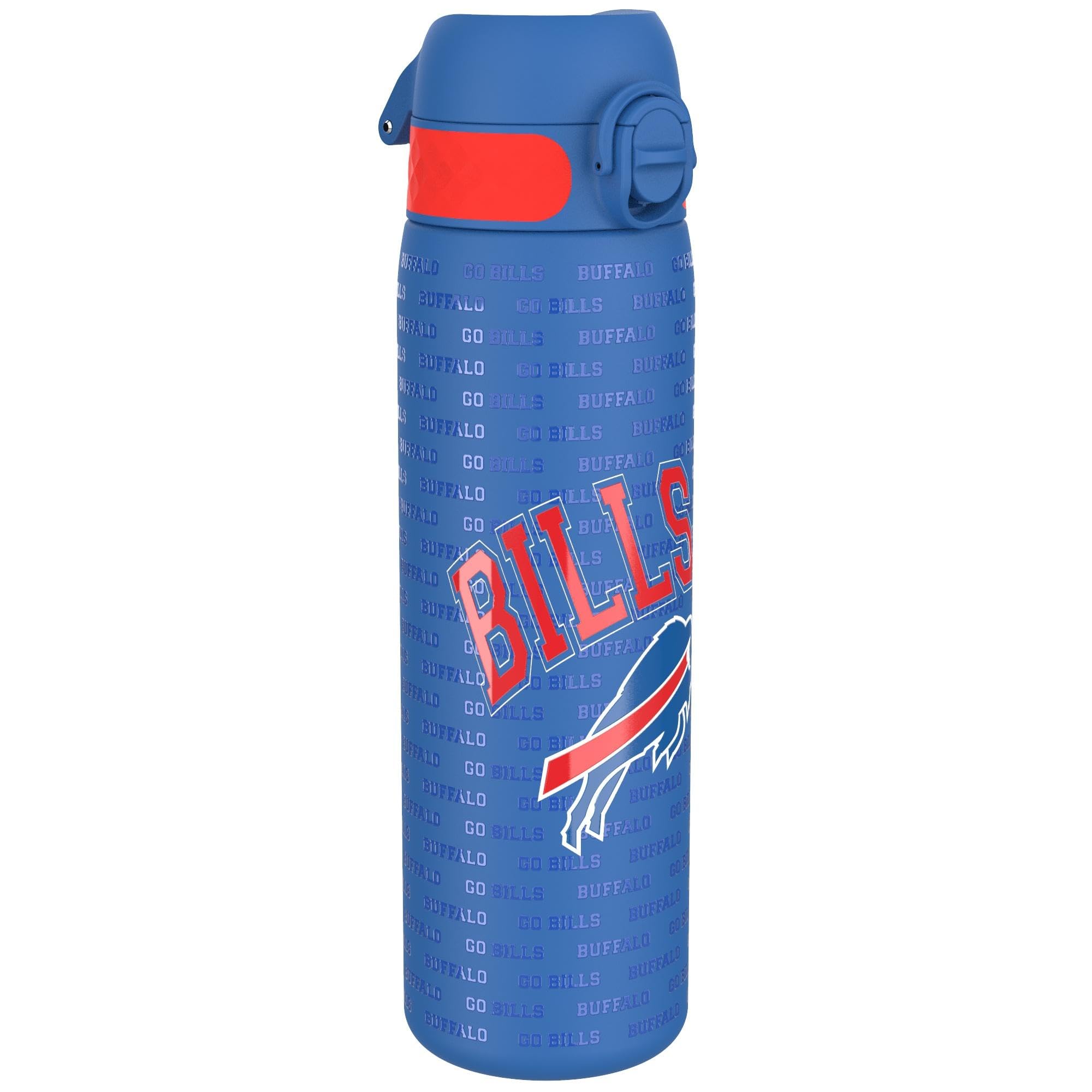 Ion8 Leak Proof Nfl Water Bottle, Stainless Steel, Buffalo Bills, 600Ml (20Oz)