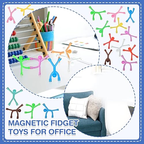 Miniatura 4 de 40 piezas imanes de nevera para hombre, coloridos magnéticos para hombre, juguetes magnéticos humanoides, juego de imanes para refrigerador, lindos