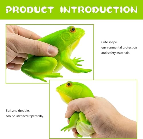 Miniatura 4 de Artrpoy - Figura de reptil de goma suave, animales tropicales de la selva con rana, juguete súper elástico TPR para niños, perfecto para regalos,