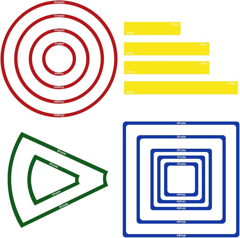 Plantillas de hechizos de área de efecto de 15 piezas, plantillas de hechizos DND, conjunto de plantillas de daño AOE de hechizos acrílicos, incluye plantillas de 5 cubos, 4 círculos, 2 conos y 4 líneas, accesorios para juegos RPG de mesa.