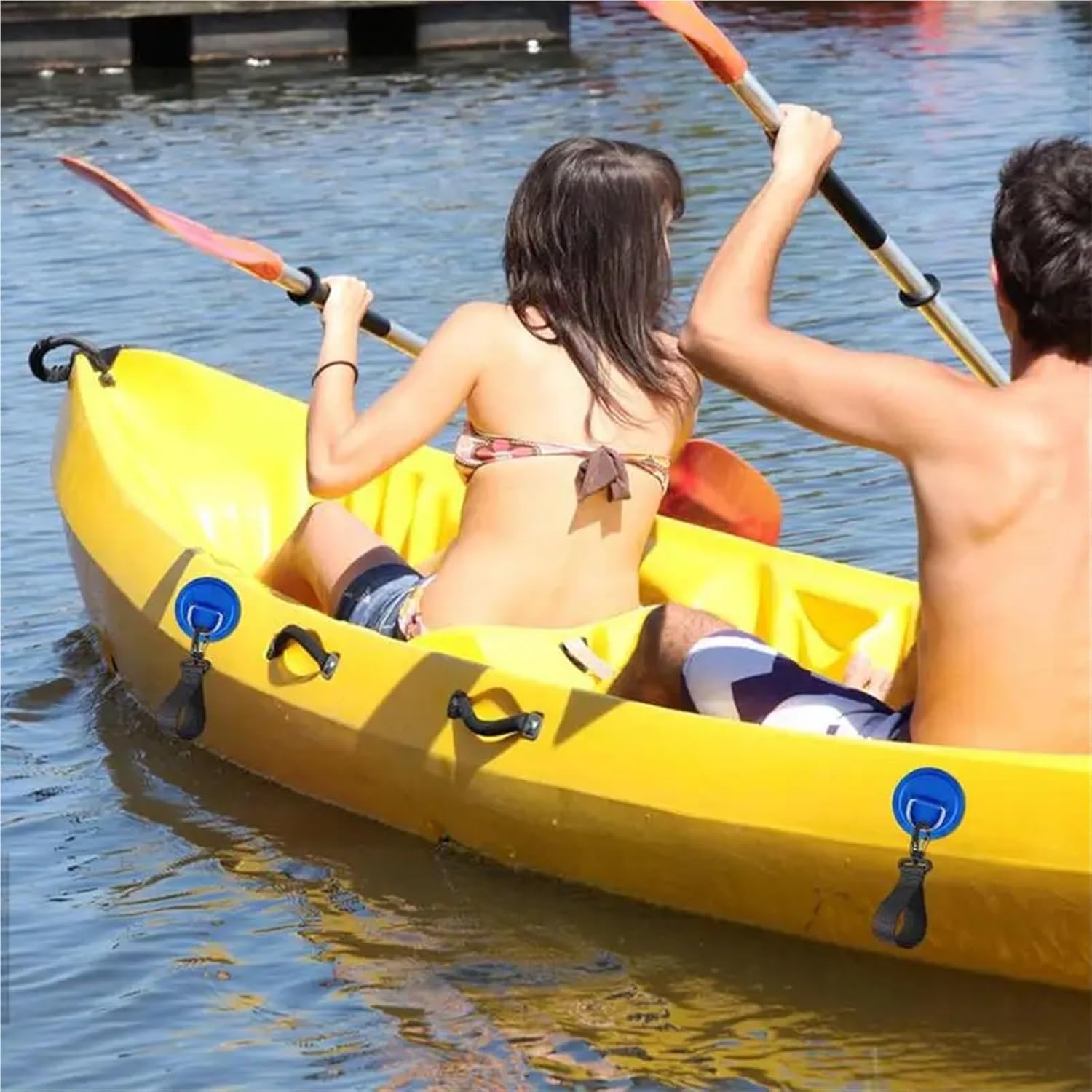 Kayak Paddle Clips 12sets Patch and Rope Hanger Quick Fixing Stable Marine Fixed Buckle Boat Rigging Supplies for Canoe Raft