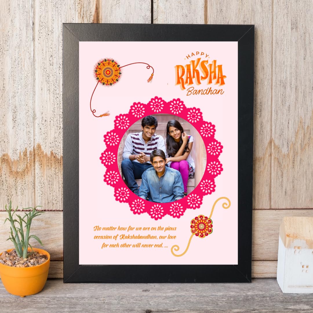 Personalized Photo Frame Rakhi Gift Set