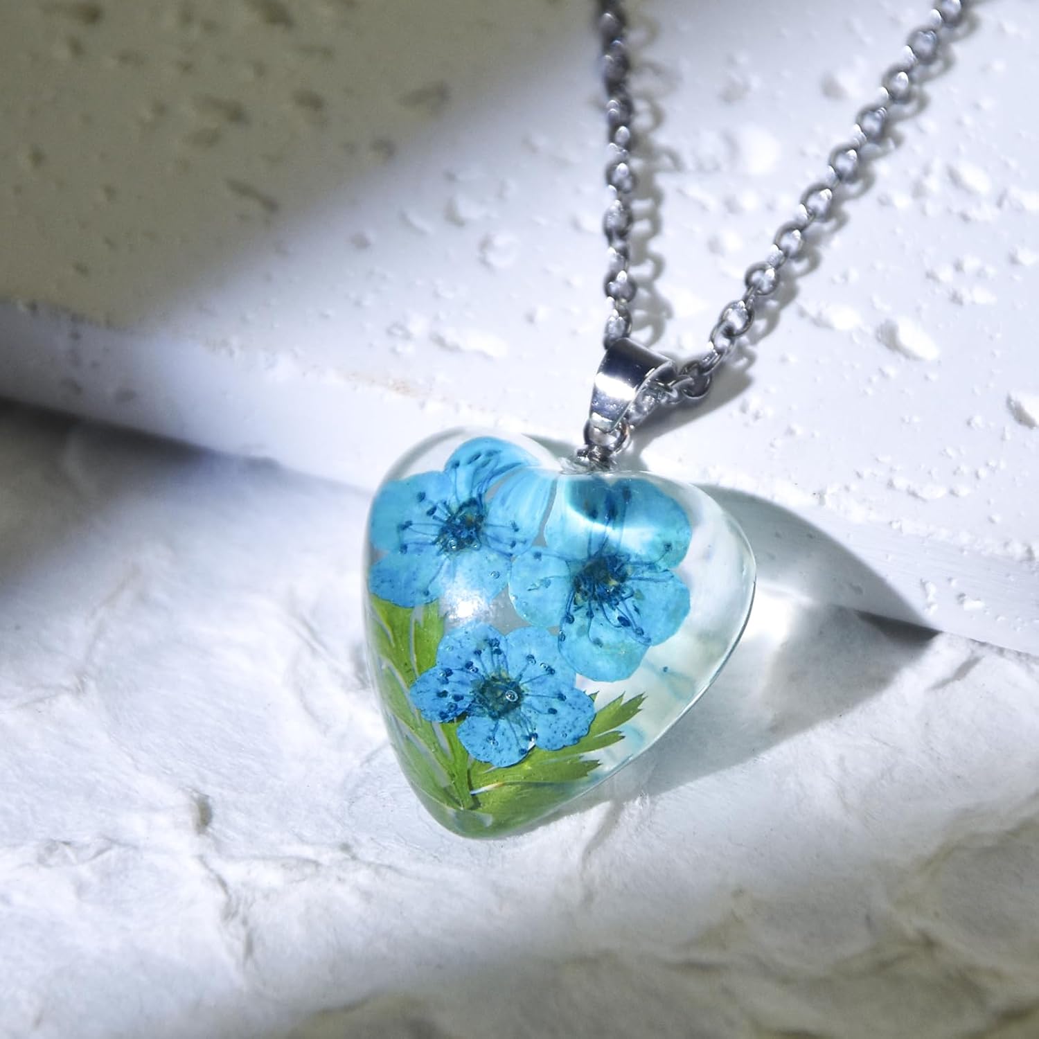 Pressed Flower Necklace Gift for Women | Personalized Handmade Necklaces | Birth Flower Necklace - Image 2