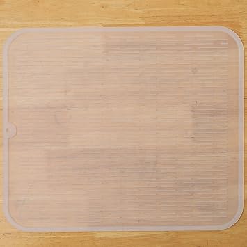 MicoYang Silicone Dish Drying Mat for Multiple Usage,Easy clean,Eco-friendly,Heat-resistant Silicone Mat for Kitchen Counter or Sink,Refrigerator or Drawer Liner Translucent XL 18 inches x 16 inches