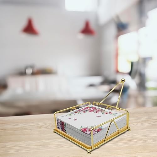 Miniatura 9 de Lxooezu Servilletero plano para mesa, soporte cuadrado de madera para cóctel, decoración rústica de cocina (negro)