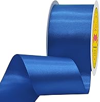 Vista 30 de Cinta de satén plateada de doble cara de 1-1/2 pulgadas x 50 yardas, cinta plateada de poliéster para envolver regalos, muy adecuada para bodas